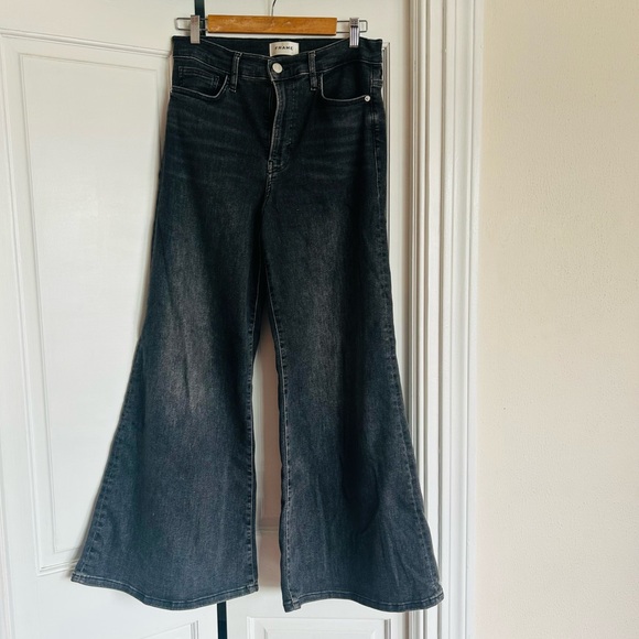 Frame Denim Le Crop Palazzo grey wash - Picture 2 of 5